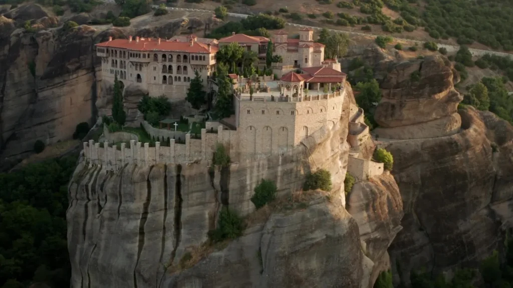 EXTERIOR OF VARLAAM MONASTERY METEORA GREECE