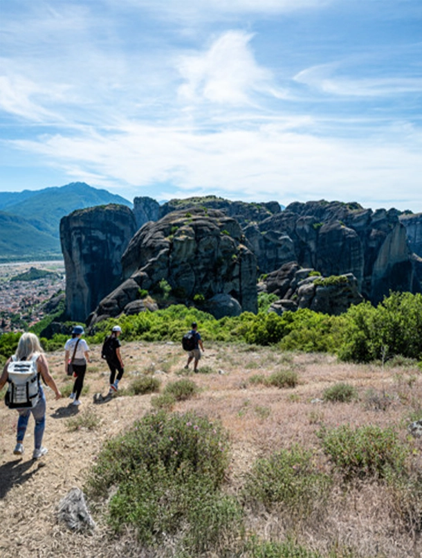 TRAVELERS ON METEORA GROUP TOURS VISITING MONASTERY